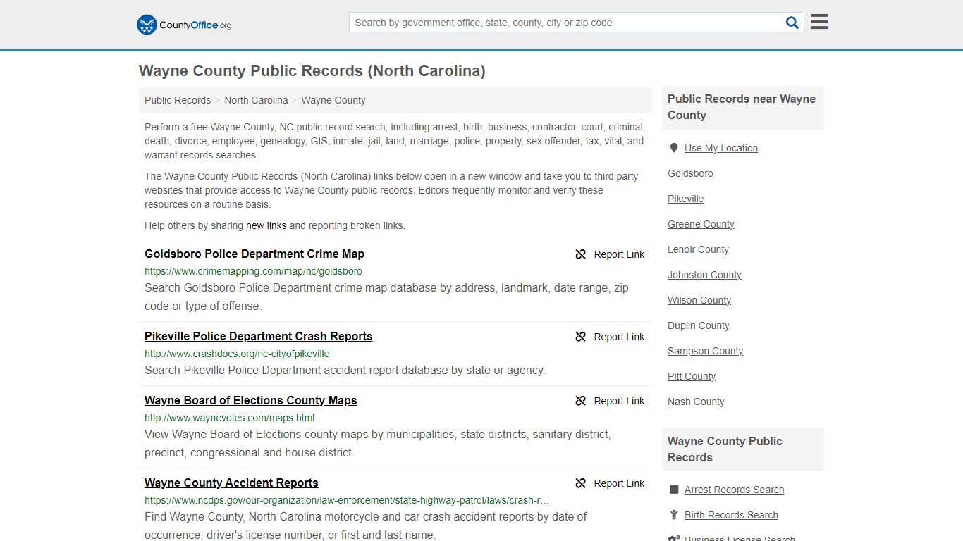 Wayne County Public Records (North Carolina)