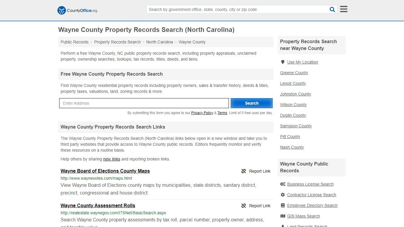 Wayne County Property Records Search (North Carolina) - County Office